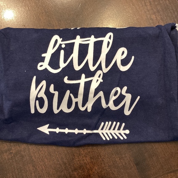 NWOT Navy & White Little Brother outfit w/ hat and mittens 3-6 months - Picture 5 of 6